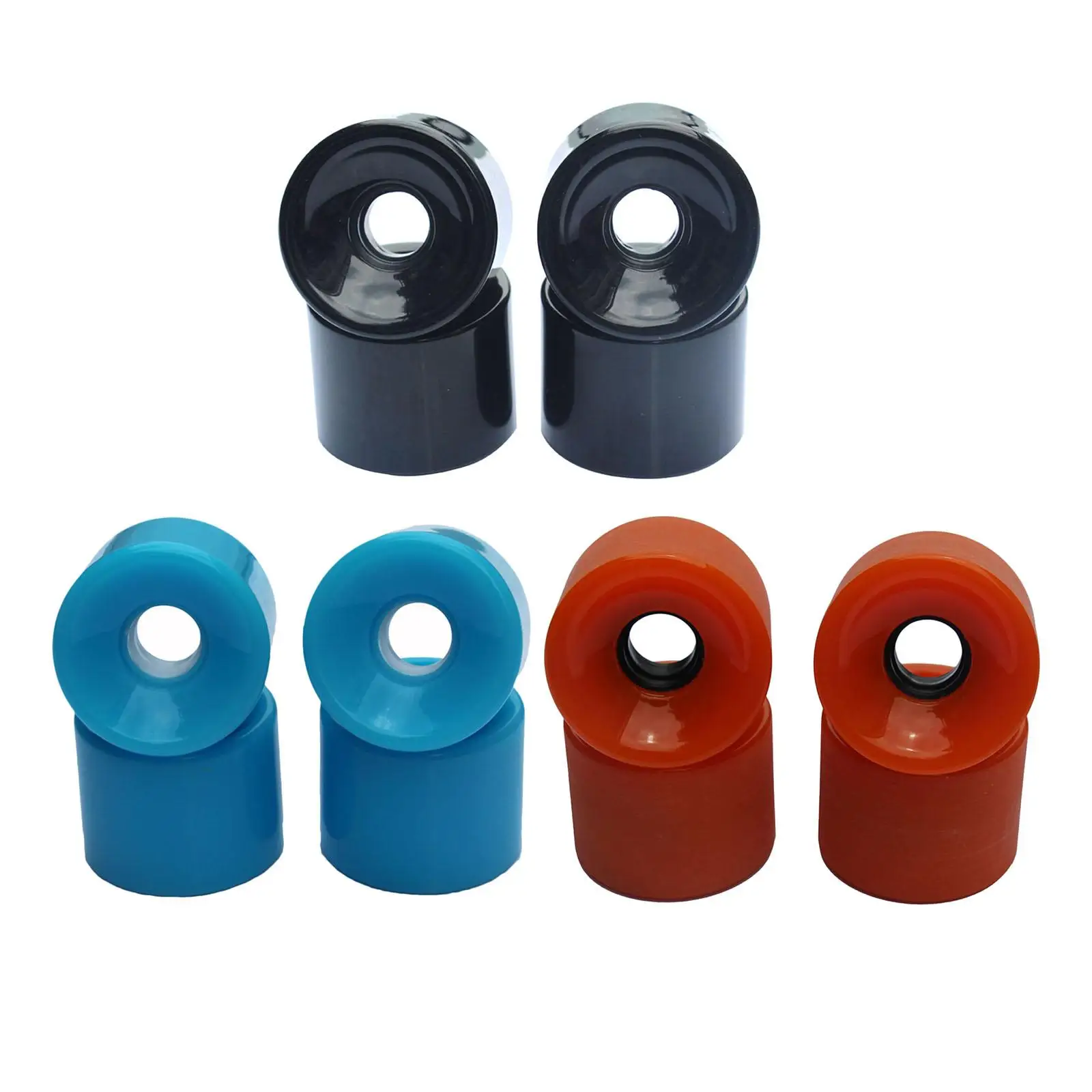 4개 PU 내구성 스케이트보드 휠 교체용 51mm ABEC-9 베어링 롤러