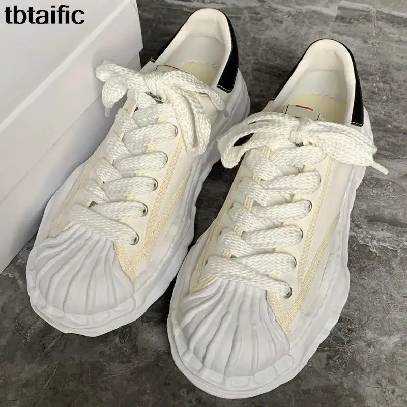 

Высококачественные холщовые рандомные повседневные кроссовки MMY на толстой подошве для пар михары женская спортивная обувь Yasuhiro мужская повседневная обувь