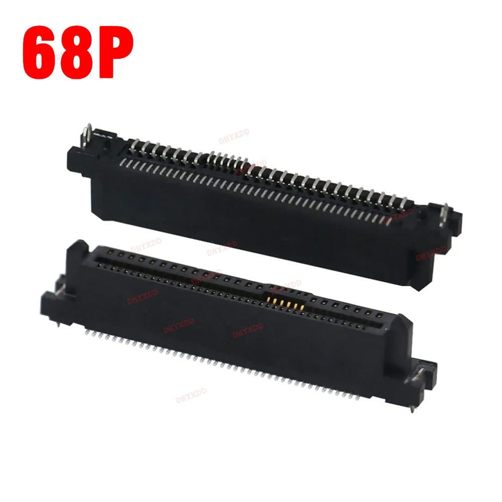 

10pcs SAS68P Connector M.2 Hard Disk Memory Connector SATA Female Seat Stand-up Fixed Foot Plug-in SAS 68PIN