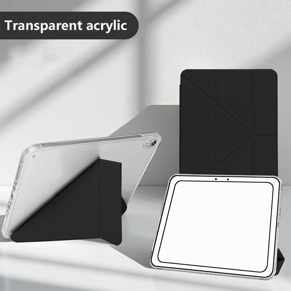 Y-Shaped Tablet Case with Pencil Holder and Multi-Angle Stand