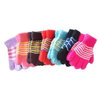 Y4UD Children Winter Mittens Knitted Wool Gloves Clothing Accessories 3-5Y Kid Gloves