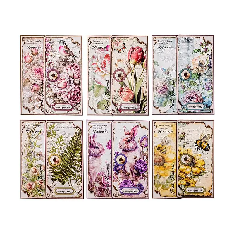 Vintage Materials Paper Lost Garden Series DIY Scrapbooking Deco Junk Journal Planner Collage Photo Album Craft Paper 30pcs/Set