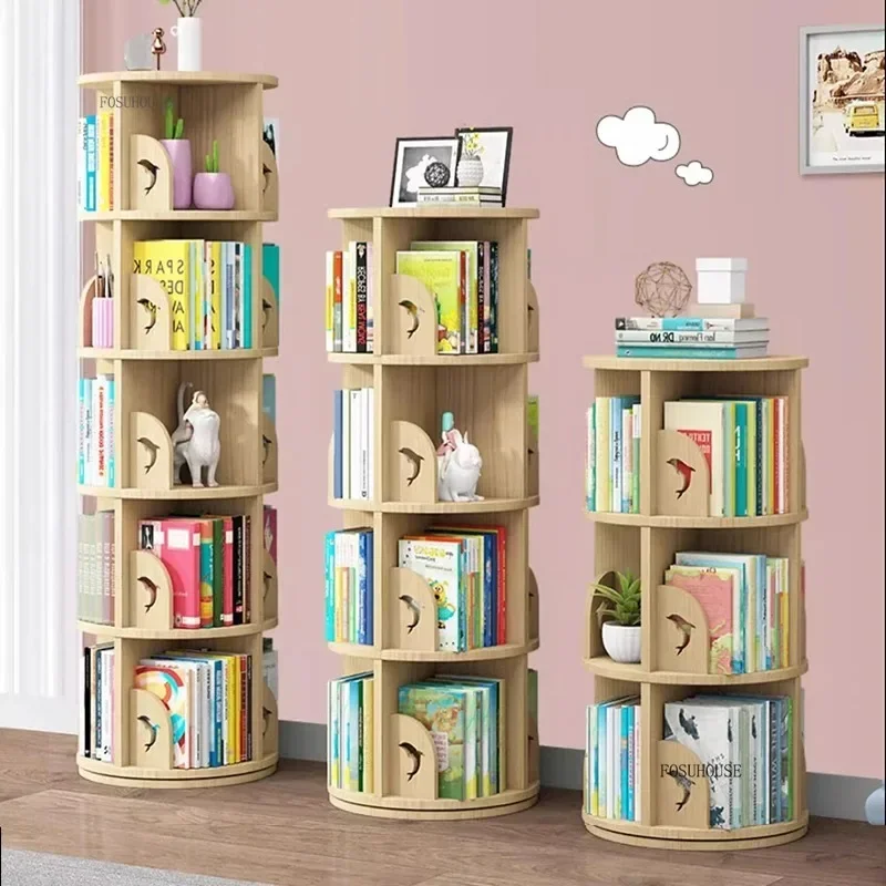 Partitions-Small-Magazine-Bookshelf-Wooden-Rotating-Corner-Bookcase ...