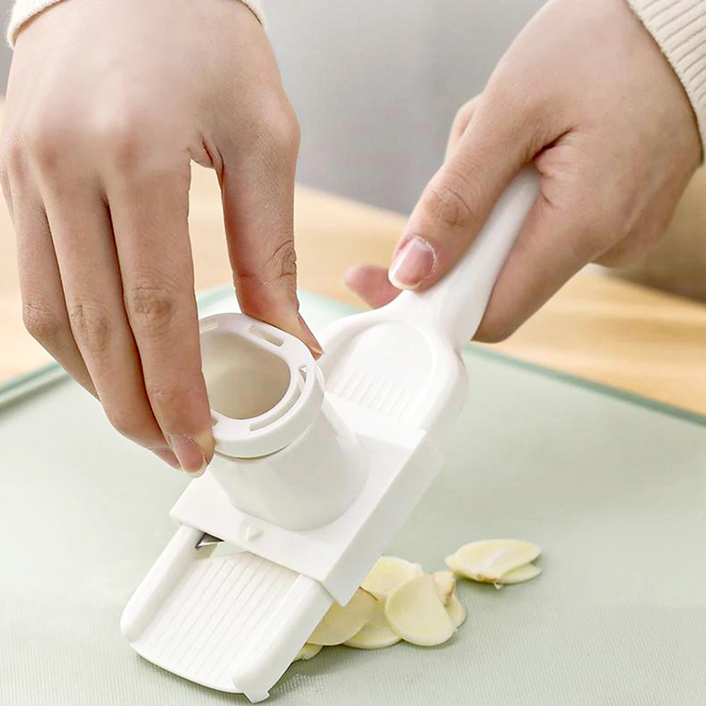 2 In 1 Vegetable Cutter Manual Fruit Slicer Onion Cutter Multi function Garlic Presses with