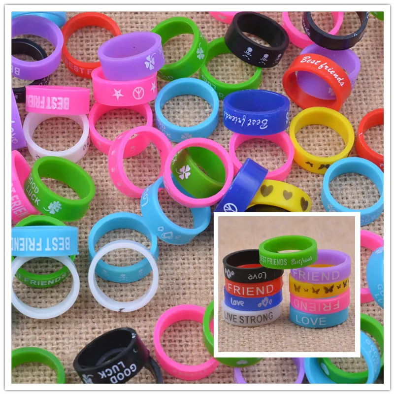 100pcs/lot Silicone Rubber Band Rings decorative protection band for E