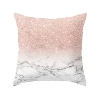 Nordic Style Pink Pillow Marble Geometric Series Waist Rest  Cover Sofa Cushion  with Removable 5