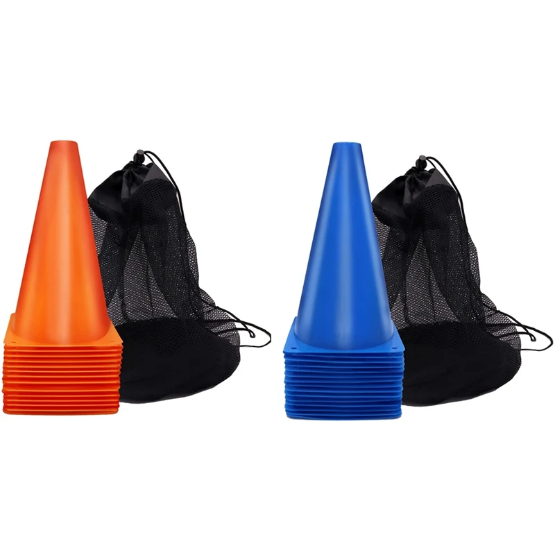 

15 Pack 9 Inch Traffic Training Cones,Agility Field Marker Cones,For Football Basketball Practice