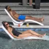 Pool Lounger, Waterproof Patio Furniture, Pool Lounge Chair for Sun Shelf, Use in Pools with  Shelves Up to 9-Inches Deep 2