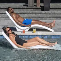 Pool Lounger, Waterproof Patio Furniture, Pool Lounge Chair for Sun Shelf, Use in Pools with  Shelves Up to 9-Inches Deep 2