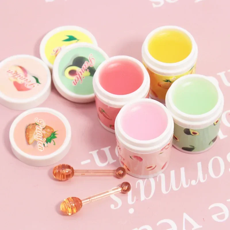 Korea Lip Sleeping Mask Colorless Makeup Lip Balm Fruit Essence Nutrious Lips Care Cream Fade Lip Lines Lipstick Primer Cosmetic 5