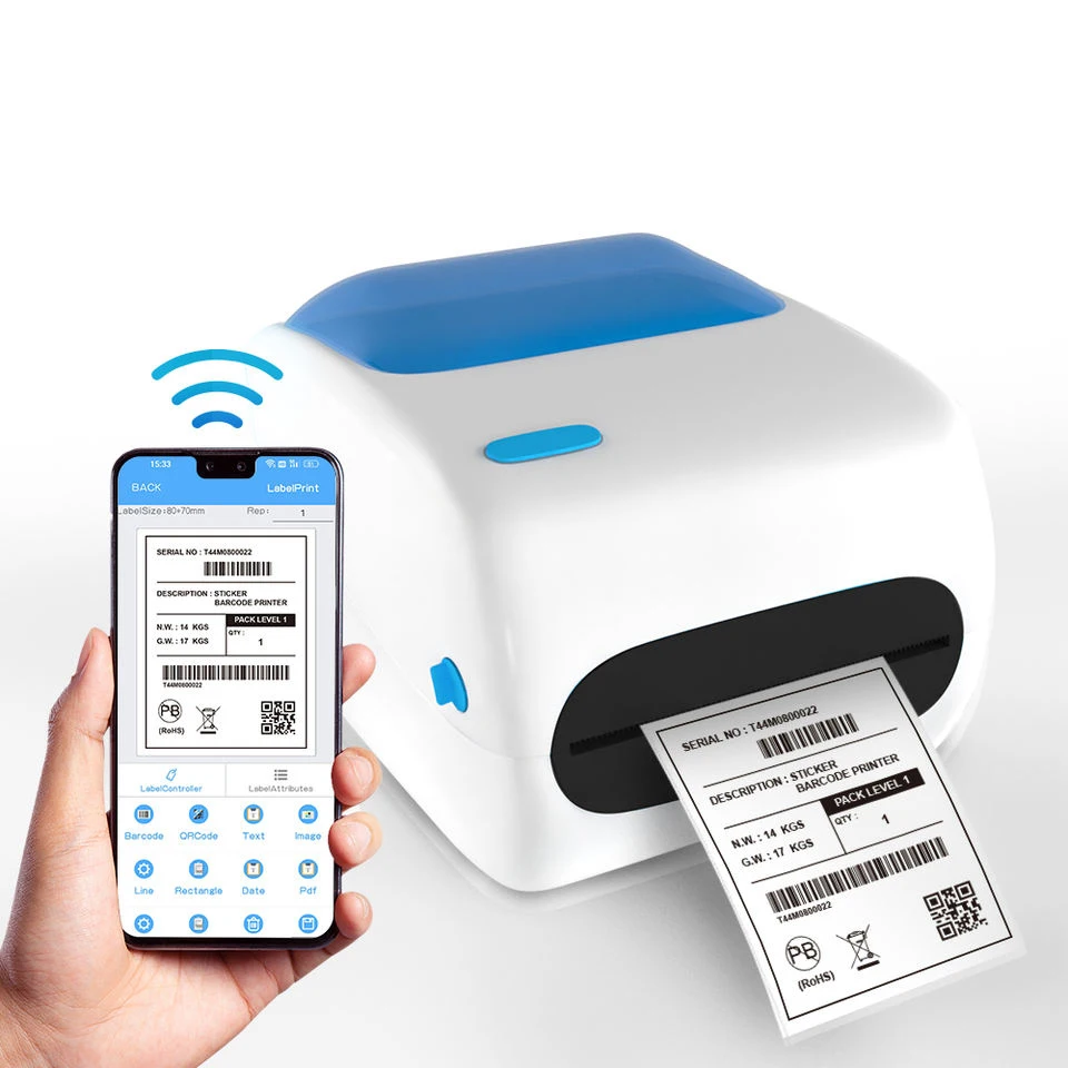 

Desktop shipping Label Printer Thermal Barcode Label Printer for Shipping Express Label 4x6 Printing Mac OS/Windows