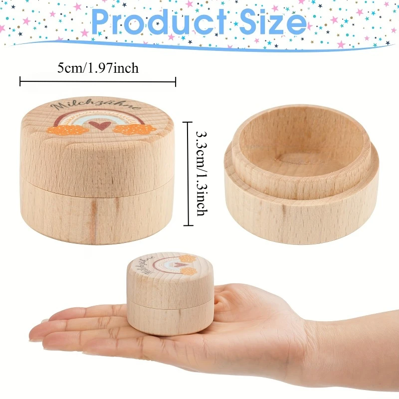 1pc Tooth Box Milk Teeth for Boys Girls Tooth Box Milk Tooth Box Gift Ideas for Christening and Birthday Gifts for New Parents