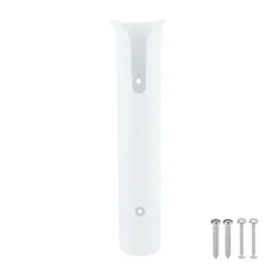Wall - Mounted Fishing Rod Holder Bracket with Screws for Boat, Kayak, and Garage Storage (White)