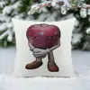 "Hand Holding Apple Embroidered Pillow Cover" - Unique Cushion Case for Home Decor, Ideal Gift for Those Who 2