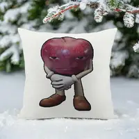 "Hand Holding Apple Embroidered Pillow Cover" - Unique Cushion Case for Home Decor, Ideal Gift for Those Who 2