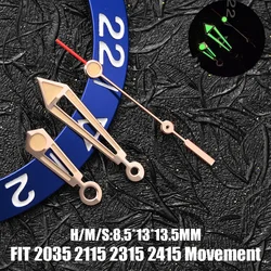 High - Quality Luminous Watch Hands with C3 BGW9 Green Blue Glow (Rose gold oil)