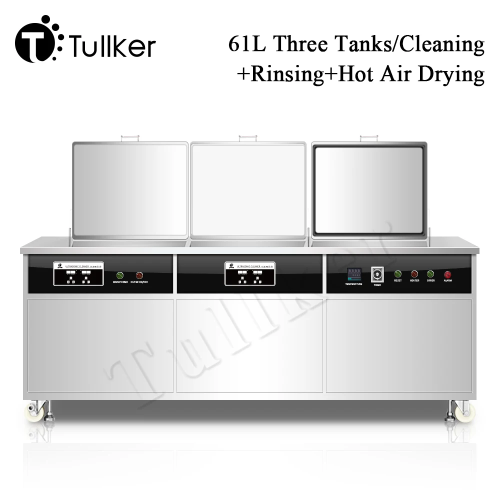 Description Picture 2 of itemTullker 61L Ultrasonic Cleaner Rinse Dry Spray Engine Block DPF Oil Rust Degreasing Glassware Lab Ultrasound Cleaning Machine