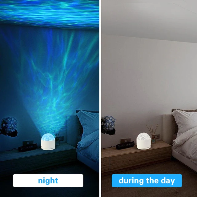 RGB Projection Night Light Wave Projector Light Gradual Water Lamp with Remote Control for Home Room Party Christmas Decor Light 3