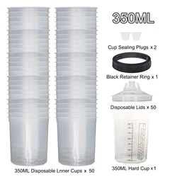 Disposable Paint Mixing Cups - 50 Pack, Multi-Size Options (350ML)
