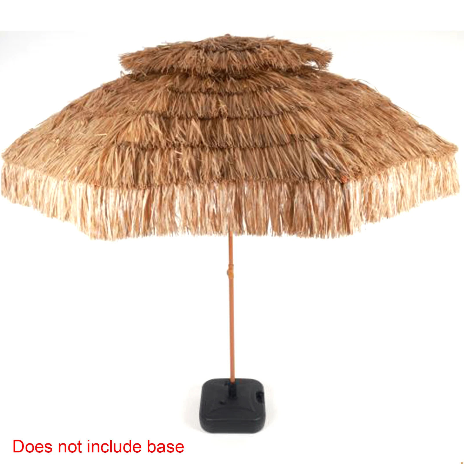 9ft Outdoor Thatched Tiki Umbrella with 8 Ribs Uv Protection Thatched Beach Umbrella for Garden Courtyard Lawn