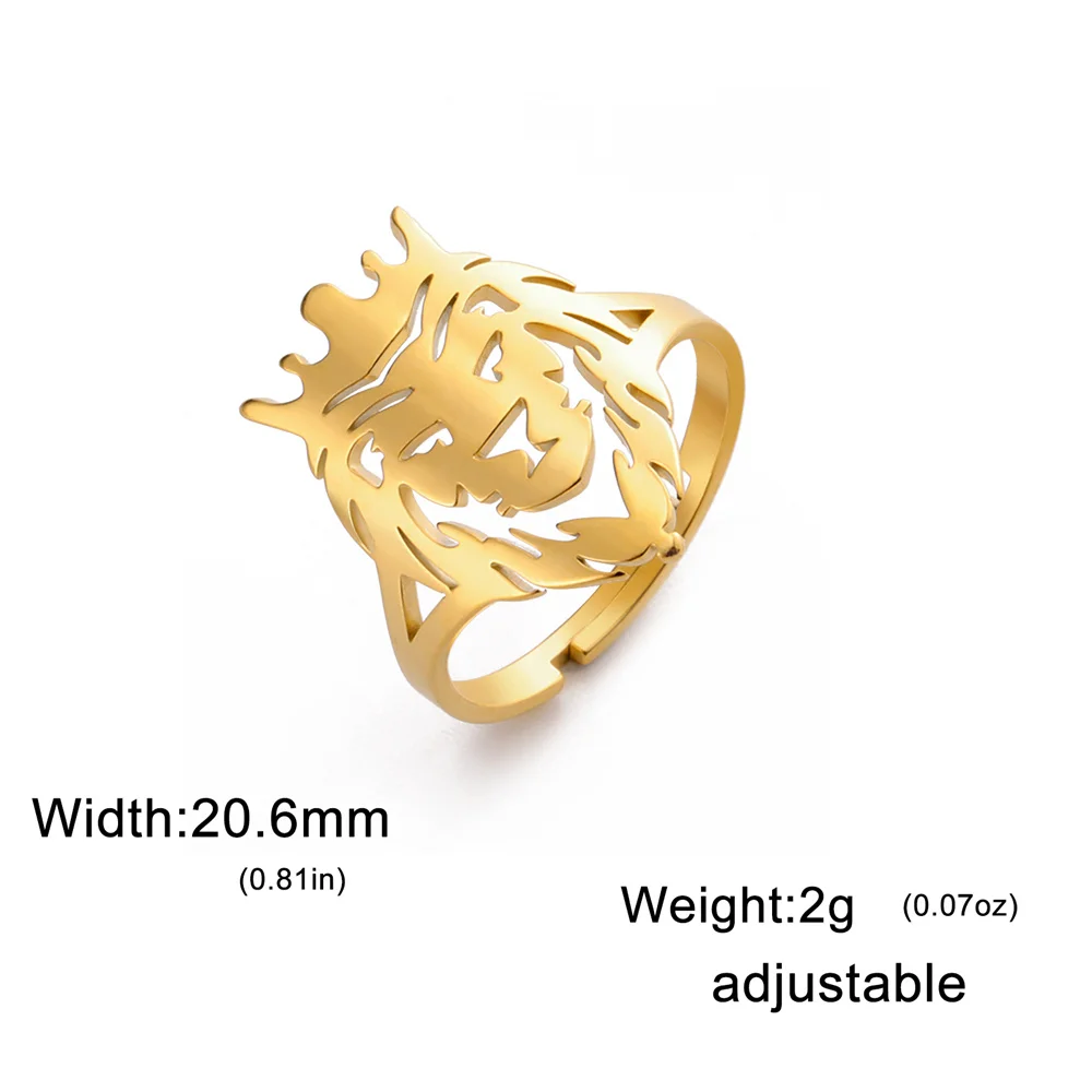 14K Yellow Gold Lion Head Ring - Carbo Jewelers