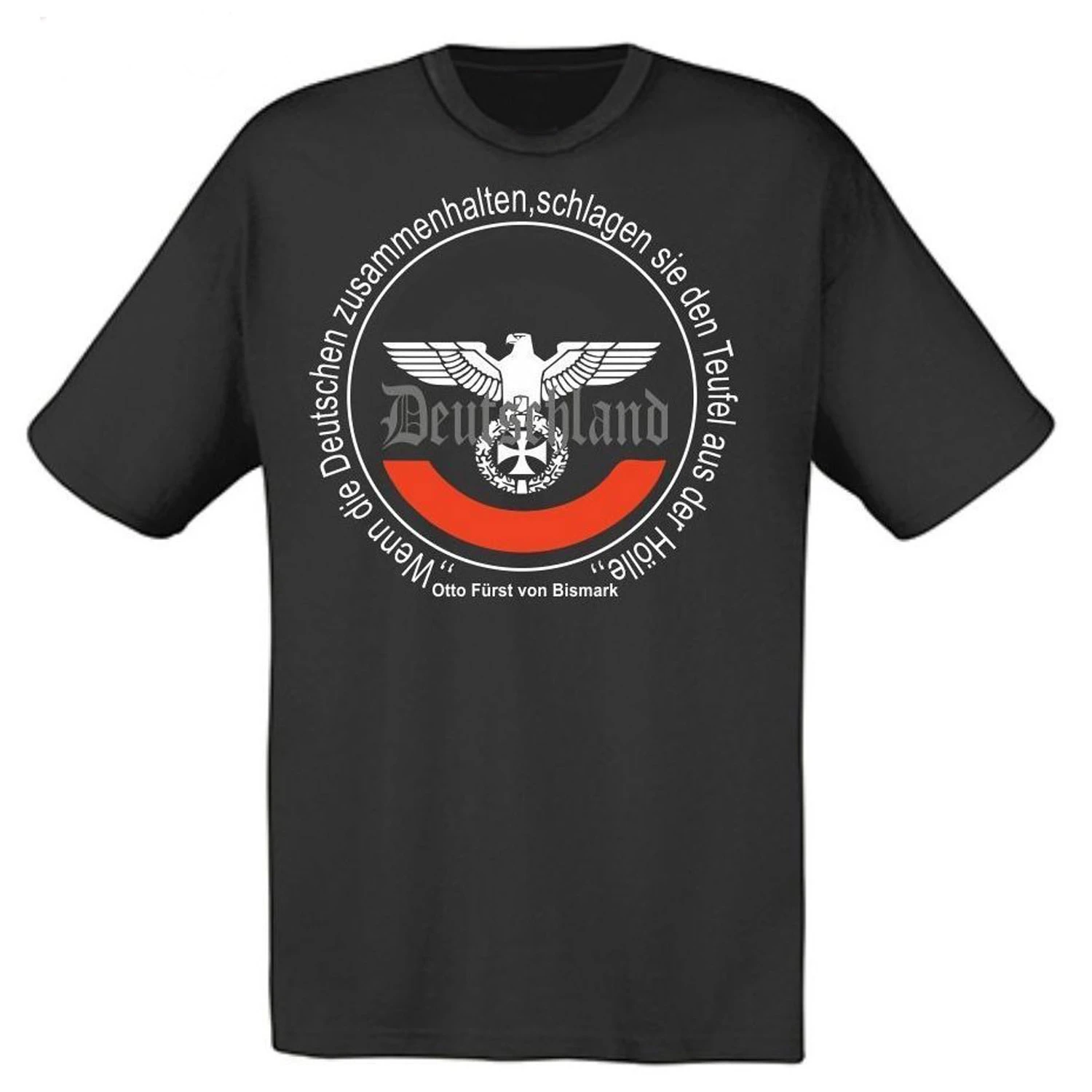 

Bismarck Deutschland Reichsadler Hooligans Deutsches Reich T-Shirt. Summer Cotton Short Sleeve O-Neck Mens T Shirt New S-3XL