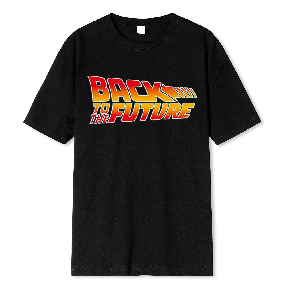 

Мужская хлопковая футболка Back To The Future, летняя женская футболка в стиле хип-хоп, уличная одежда, мужские хлопковые футболки, топы