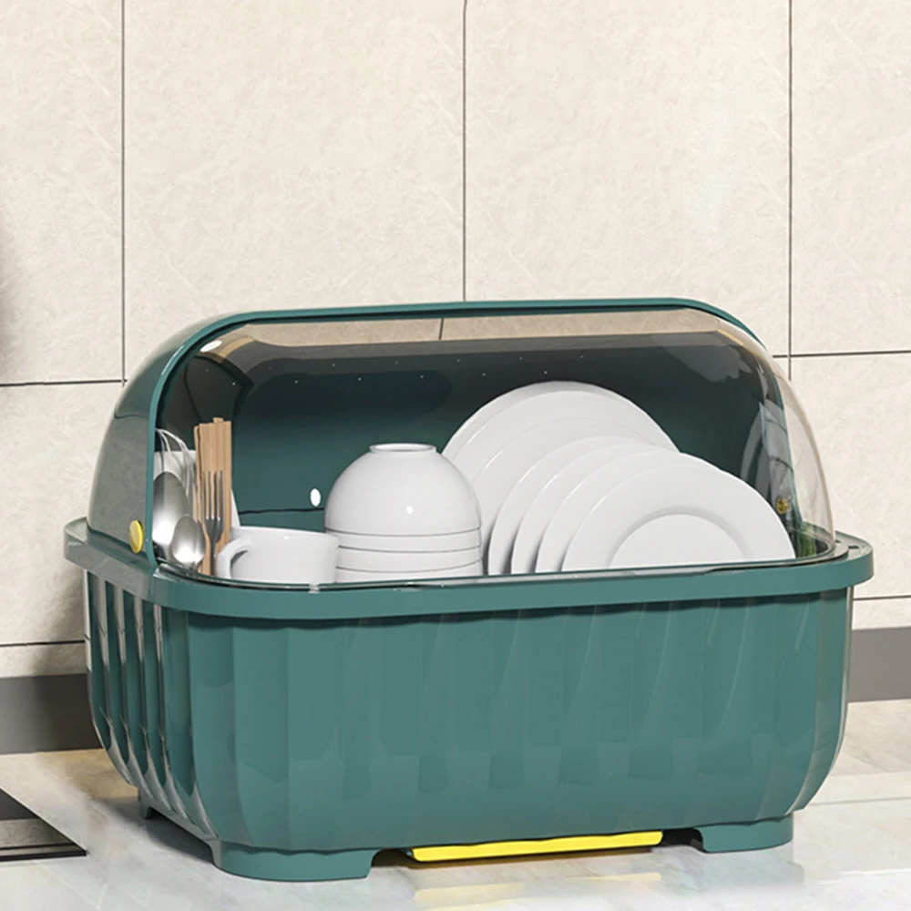Scarico da cucina con coperchio, scatola per ciotole per riporre piatti, piatti, stoviglie, piccolo scaffale per la casa, portaoggetti per bacchette