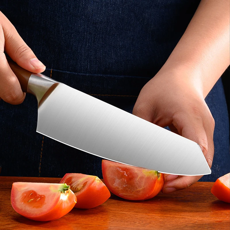 Japanese Kitchen Knife Stainless Steel Chef Knife Chopping Butcher Meat Cleaver Fruit Slicing Knives Scissors with Sheath 1-5pcs kitchen knife meat cleaver