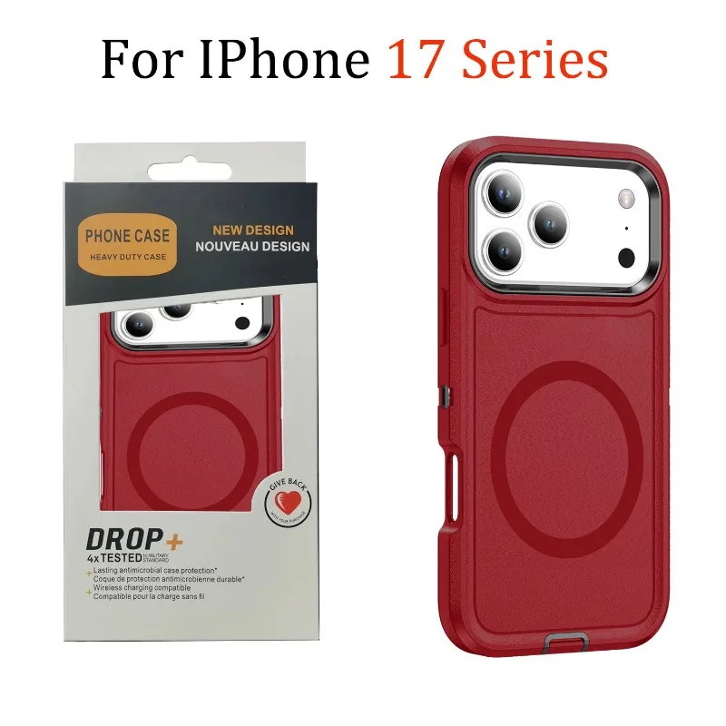 Military Grade Heavy Duty Armor Case with Magnetic Charging and Anti-Fall Protection