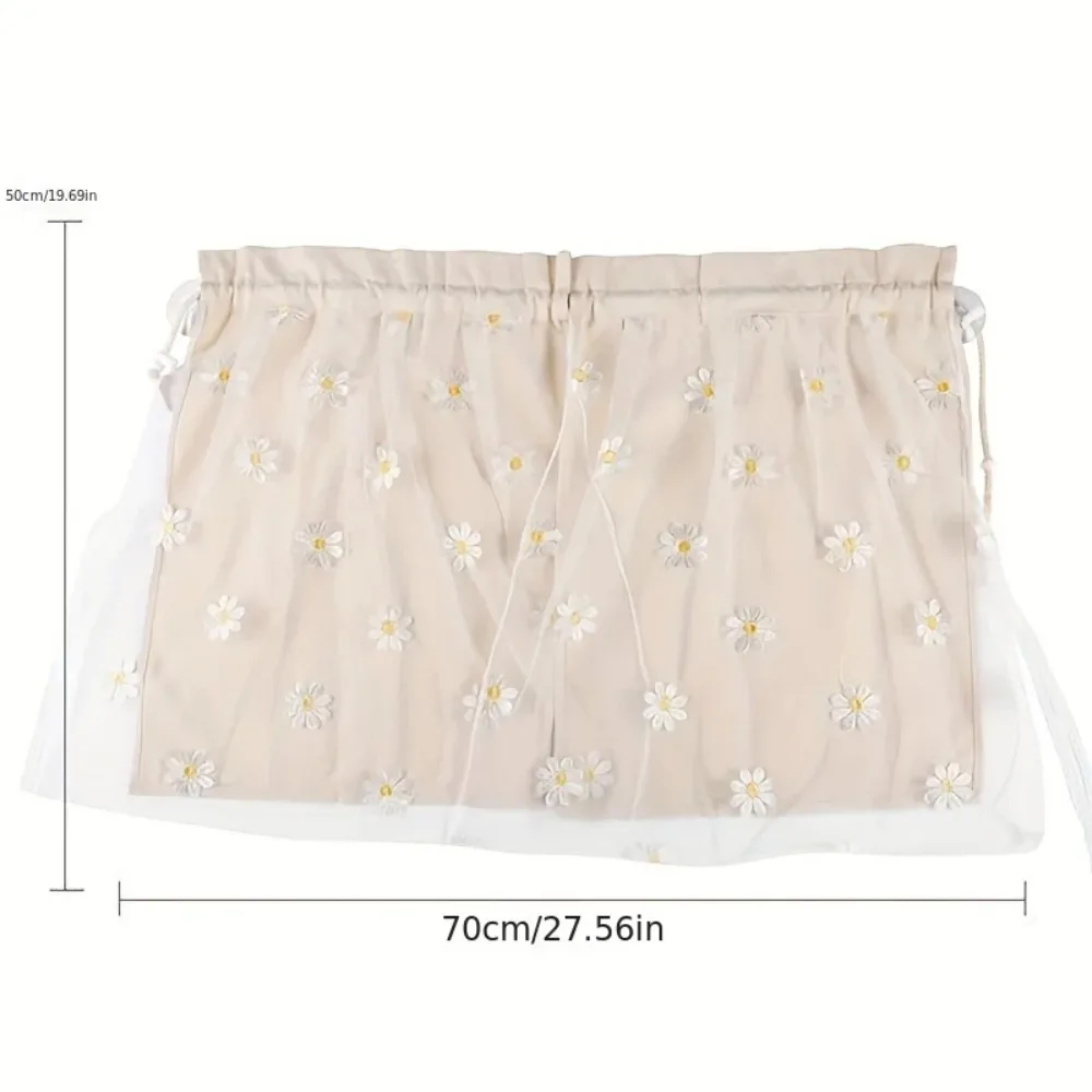 Cotton Embroidered Universal Car Curtains Baby Side Window Sunshade UV Protection for Kids Travel