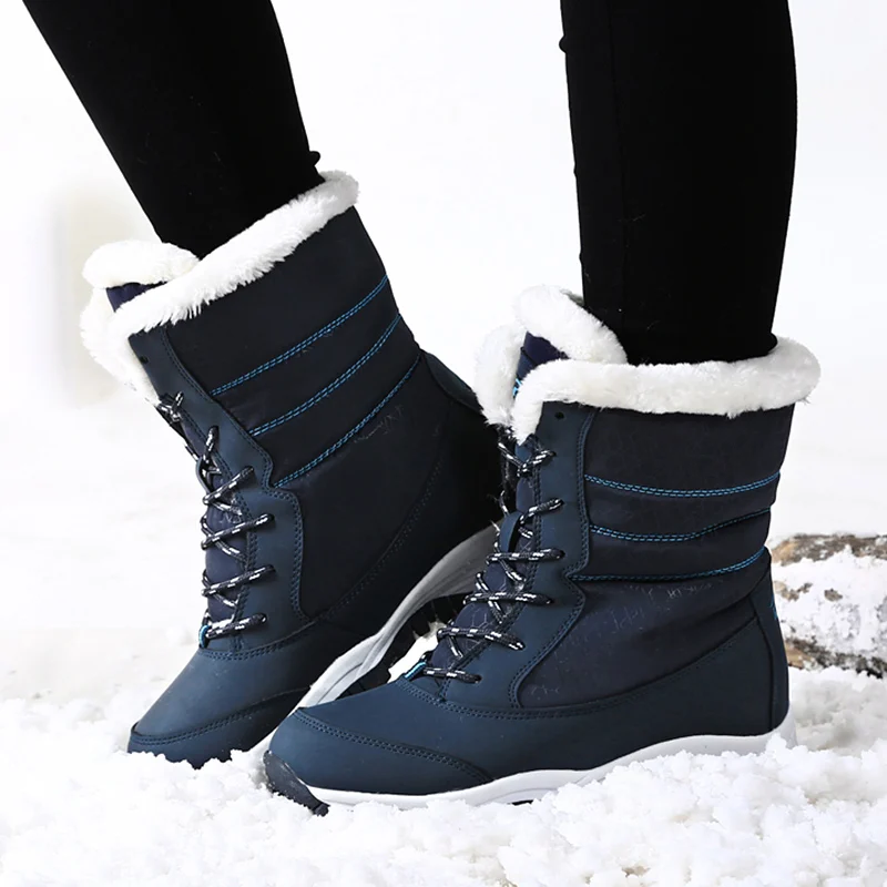 Snow Boots Plush Warm Ankle Boots For Women Winter Shoes Waterproof Women Female Winter Shoes Booties Botas Mujer