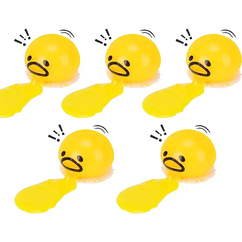 Sticky Funny Toy Disgusting Egg Yolk Brother Vomiting Egg Yolk Army Lazy Custard Vomiting Ball Decompression Funny Toy