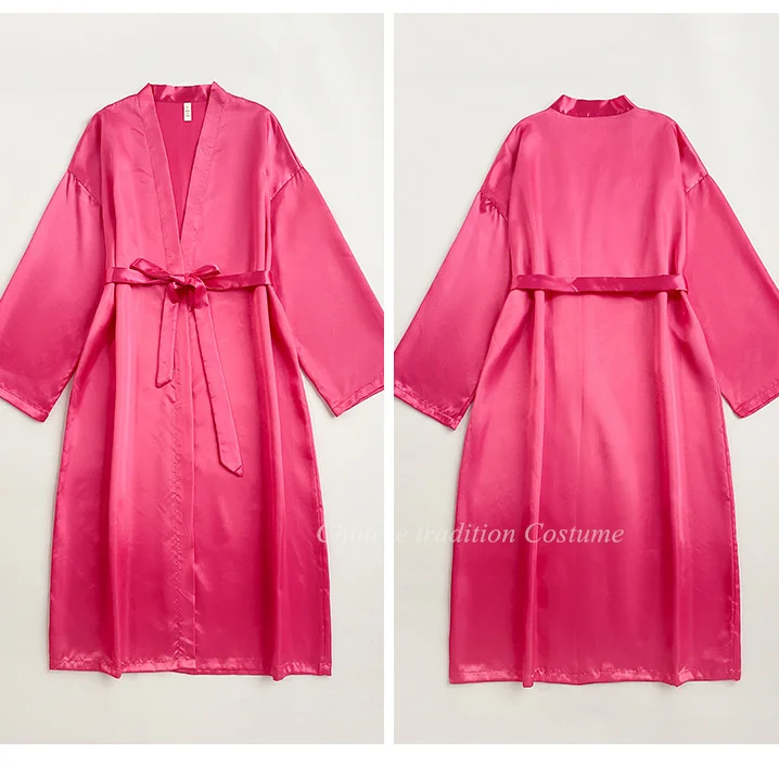 Vestaglia da donna kimono morbido raso accappatoio