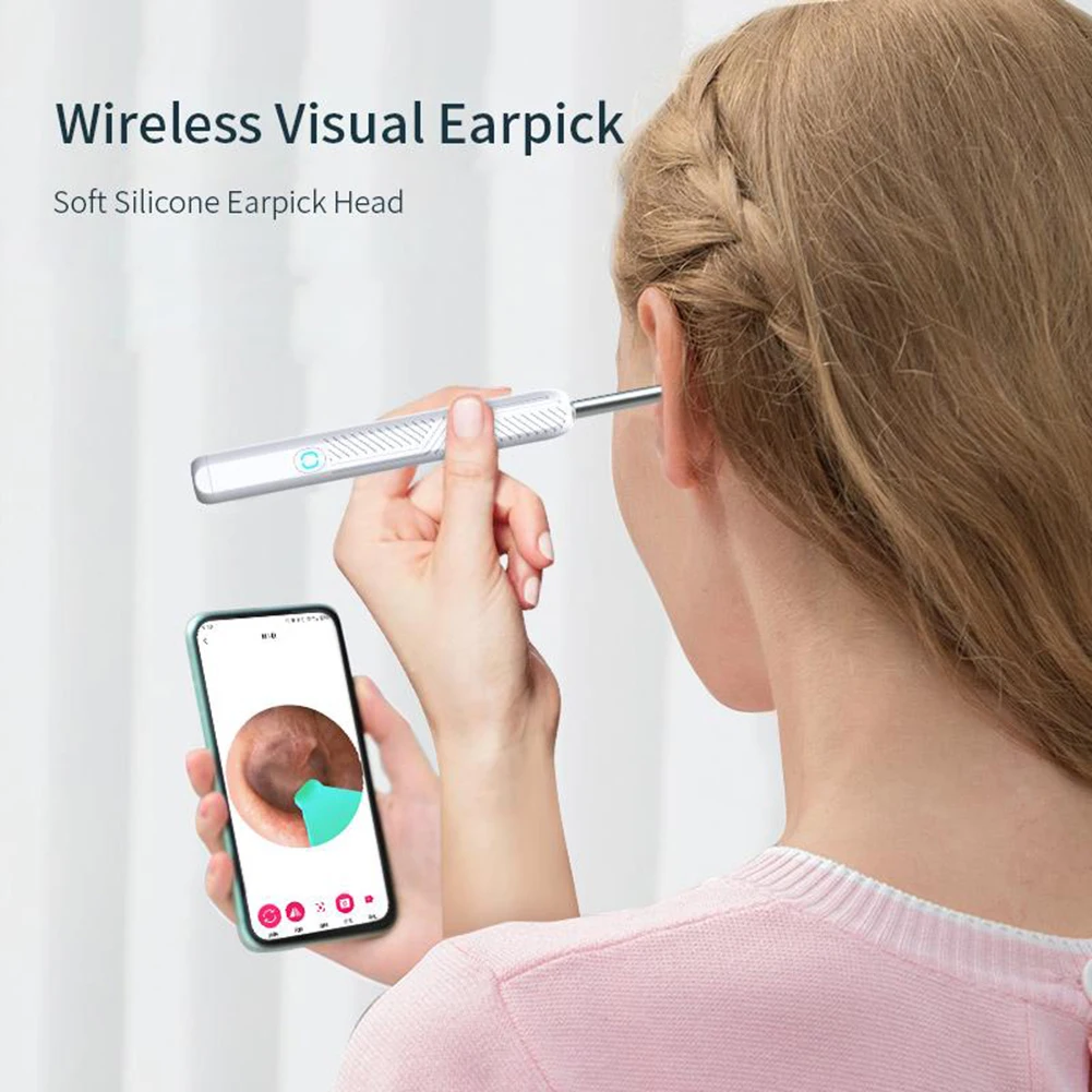Ear Wax Removal Tool Kit Portable 360° Wide Angle Ear Cleaner For Adult 2
