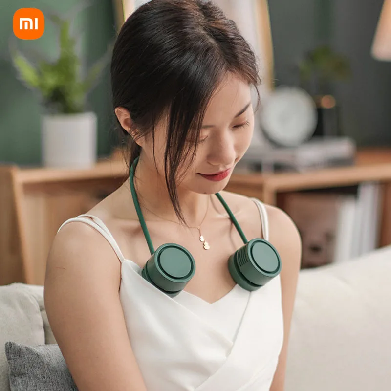 

Мини-вентилятор для шеи Xiaomi, портативный бесшумный спортивный шейный вентилятор с зарядкой от USB, уличный вентилятор без листьев с подвесным шейным вентилятором