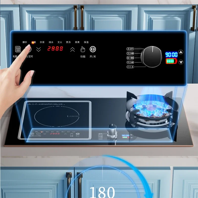 New Gas Stove Kitchen Glass Top Combination Chinese Kitchen Gas Stove Household Electrical