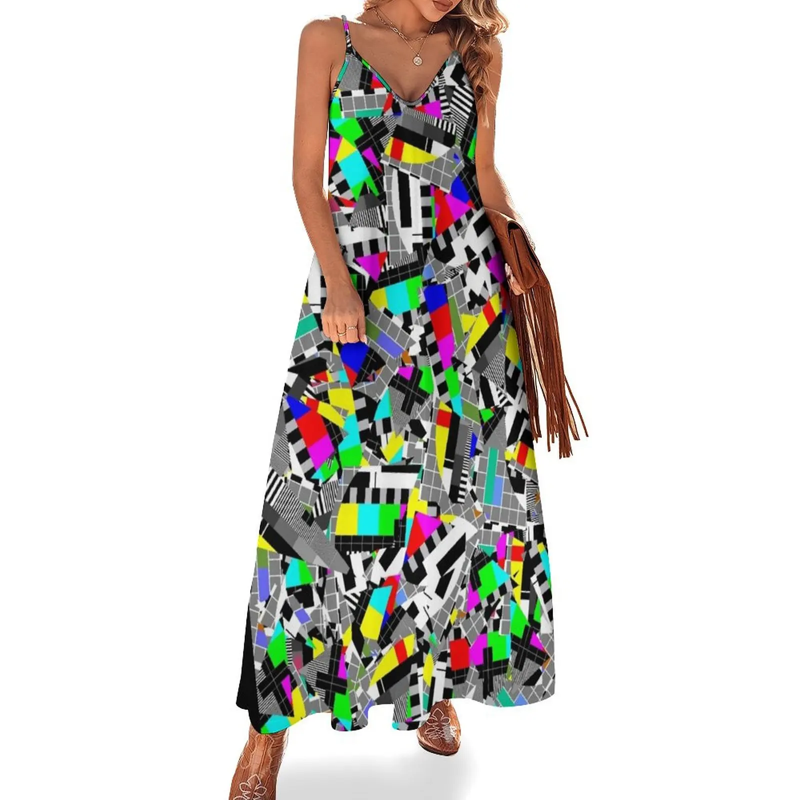 TV test image Sleeveless Dress women's summer clothing 2024 dresses for woman Summer dresses for women evening dresses ladies