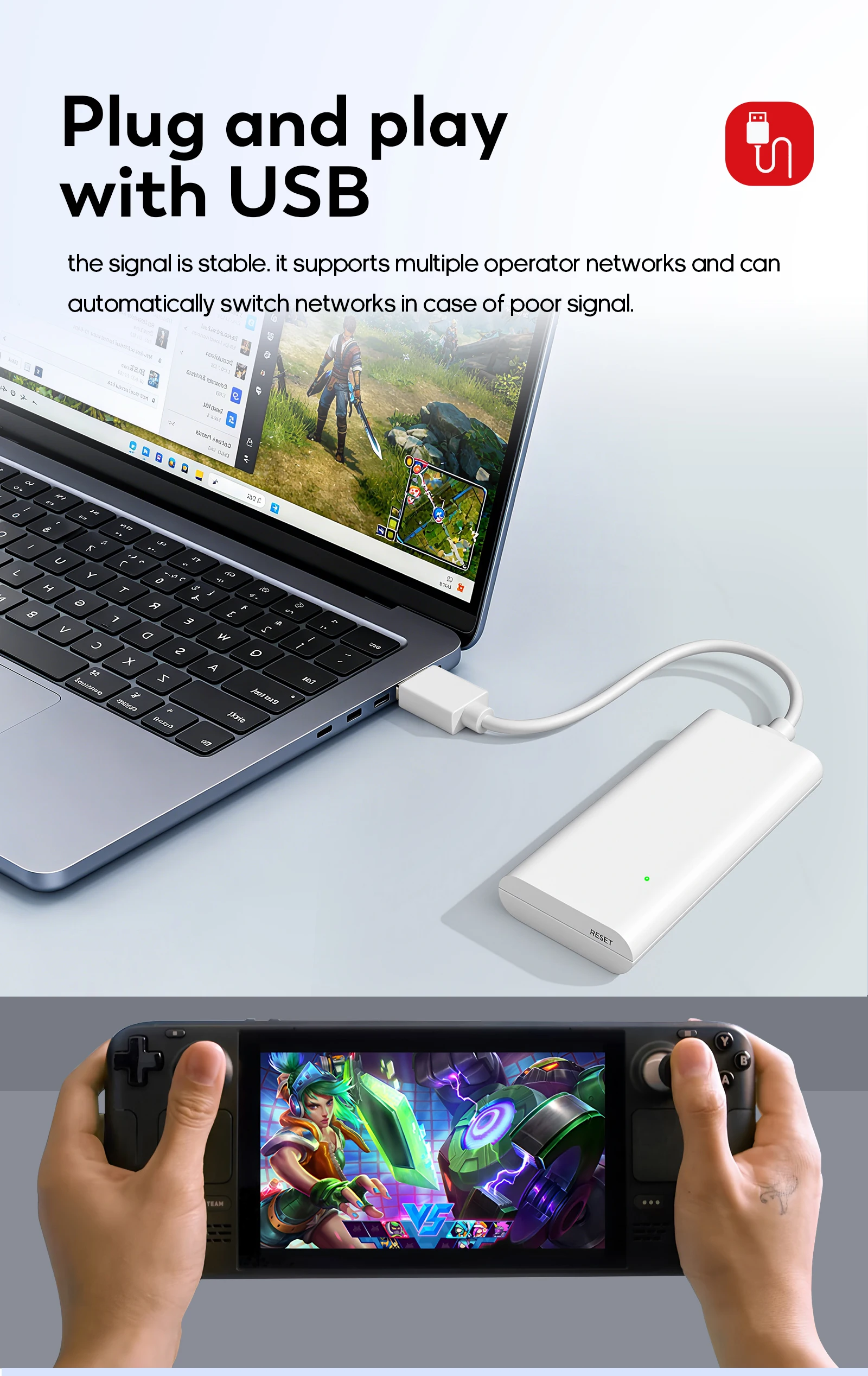 Neuankömmling 4G LTE Wireless USB Dongle mit High-Speed-Netzwerk 150Mbps Universal Portable Modem Stick WiFi Auto Adapter 4G Router – Detail 5