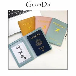 Custom Company Logo Woman Man Passport Cover Fashion Card Holder Custom Name Airplane Business Trip Essential Travel Accessories