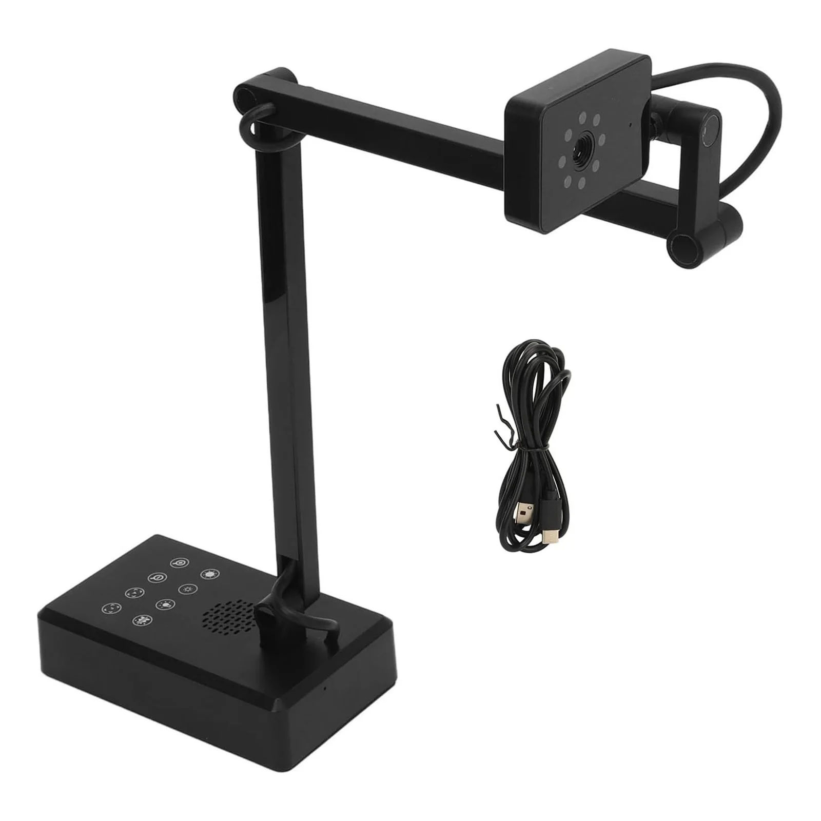 4K USB Document Camera & 16MP Webcam with LED Light and Mic Up to 30fps Auto Focus for Live Web Conferencing Remote Teaching document camera scanner