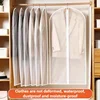 Transparent PEVA Hanging Garment Bags, Reusable Zippered Dustproof Clothes Cover for Wardrobe Closet Travel Storage Thickened 5