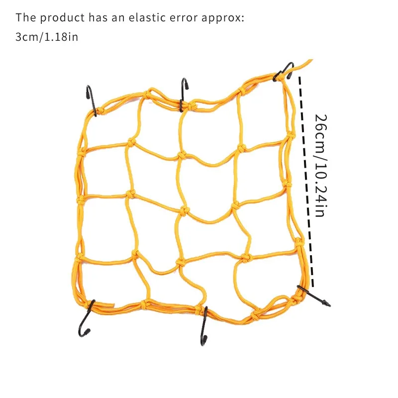 Motorcycle Luggage Net Helmet Miscellaneous Mesh Bags Night Reflective Rope Elastic 1PC