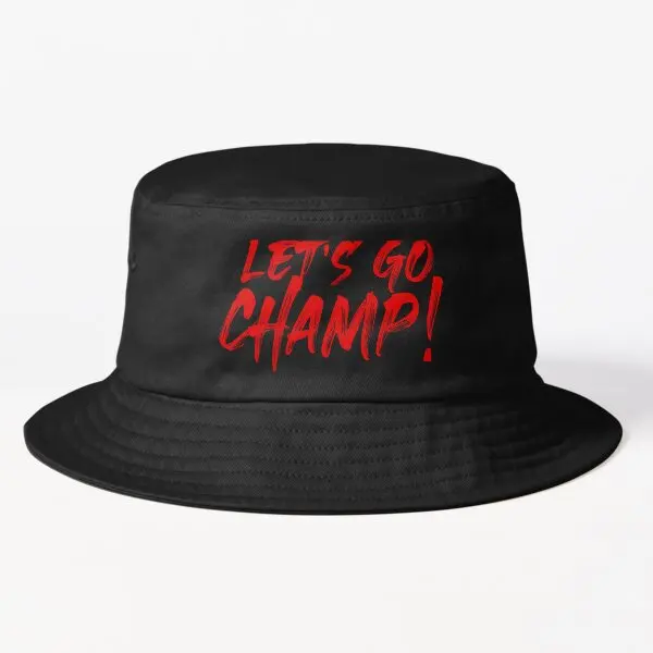 

Let S Go Champ By Shannon Briggs Bucket Bucket Hat Outdoor Boys Mens Summer Fish Fashion Solid Color Black Casual Sport Hip Hop