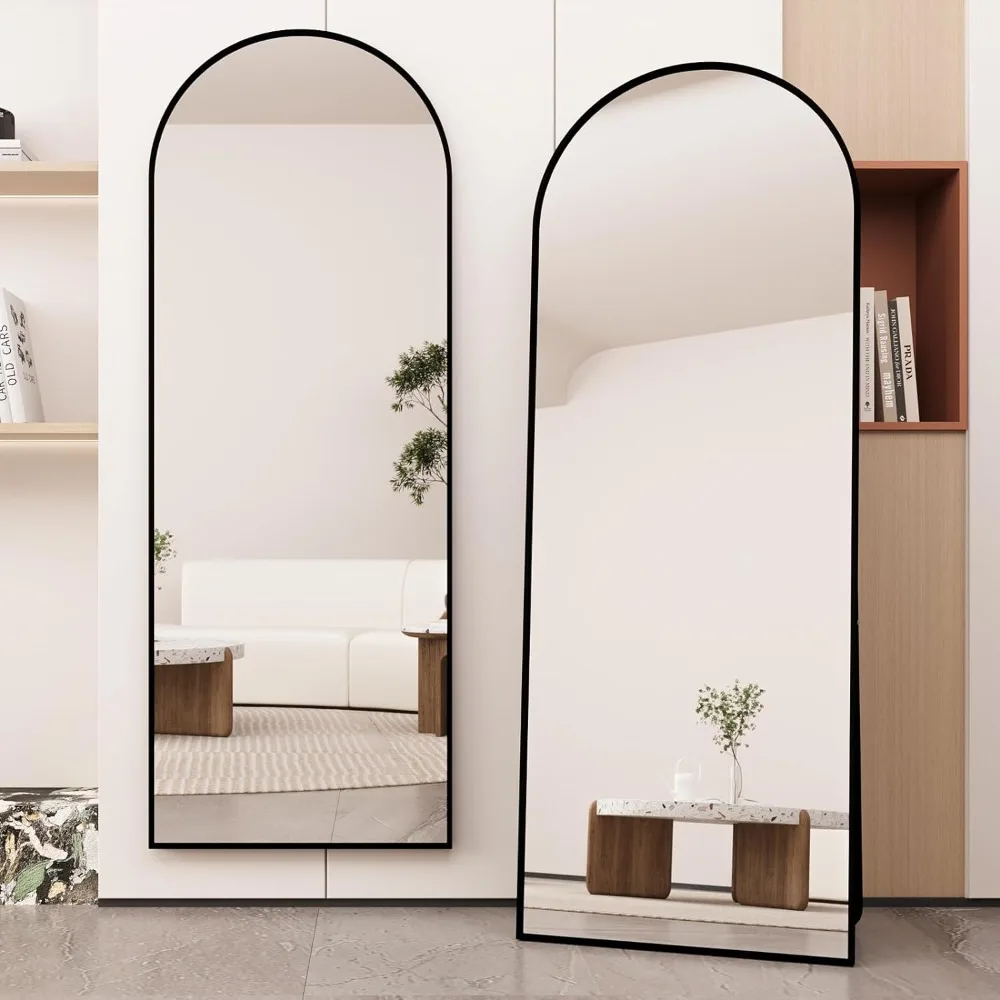 

Arched Full Length Mirror Floor Mirror Hanging Standing or Leaning,Bedroom Mirror Wall-Mounted Mirrors Dressing Mirrors,65"x 24"