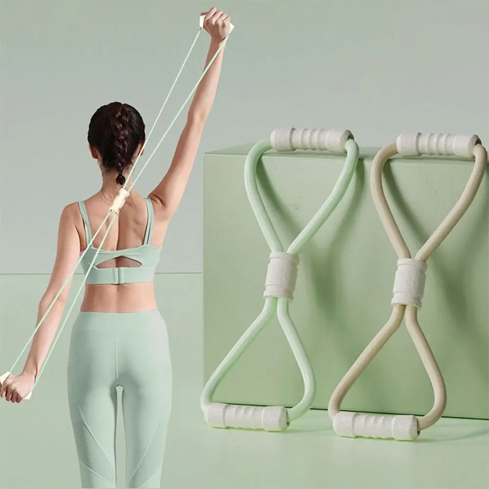 1Pcs Home Gym Elastic Band Portable Fitness Equipment 8 Shape Tension Rope Yoga Resistance Band Shoulder Opening Chest Expander fitness resistance band