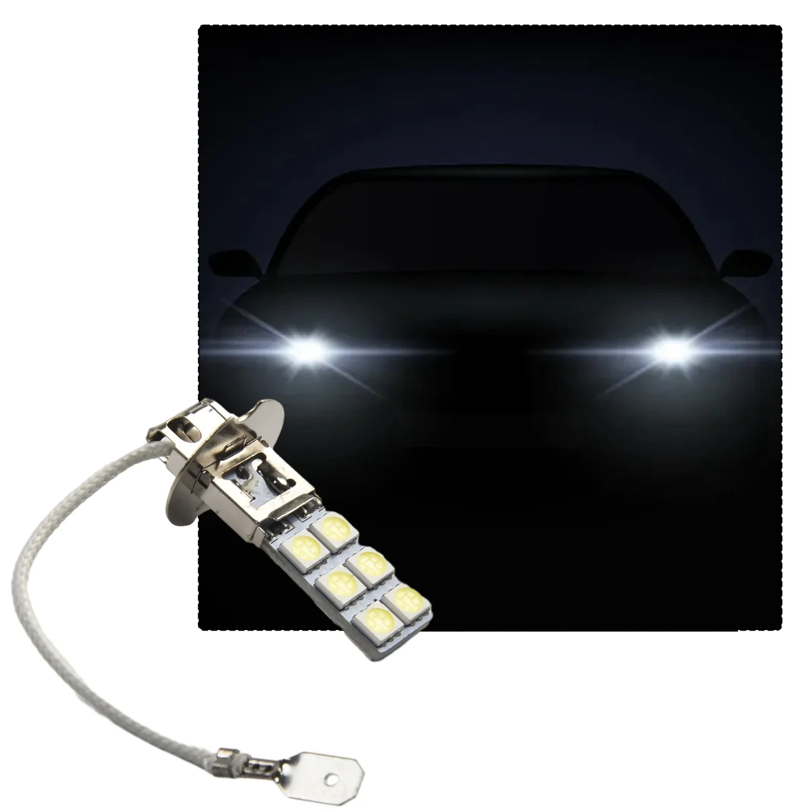 2Pcs H3 LED Headlight Bulb Super Bright 6500K White Car LED Fog Light Driving Lamp DRL 12V 55W 6000K Mini Design led bulbs,led car headlights,led lights,led car lights,led headlights