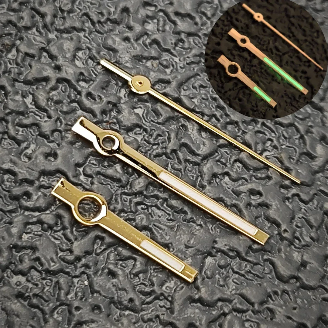Watch accessories 8215 date watch hands 2813 silver watch hands with green luminous for 8215/8200 Mingzhu 2813 movement gold 8200