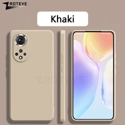Premium Shockproof Silicone Soft Case - Silky Liquid Protective Cover for Honor 70 (Khaki)