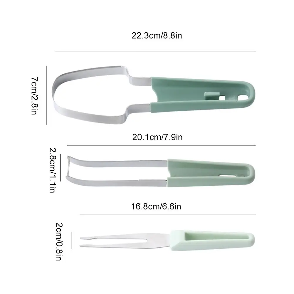 3-in-1 Watermelon Cutter Fruit Carving Knife Multi-functional Melon Fork Slicer Tool For Camping Kitchen Gadgets For Summer